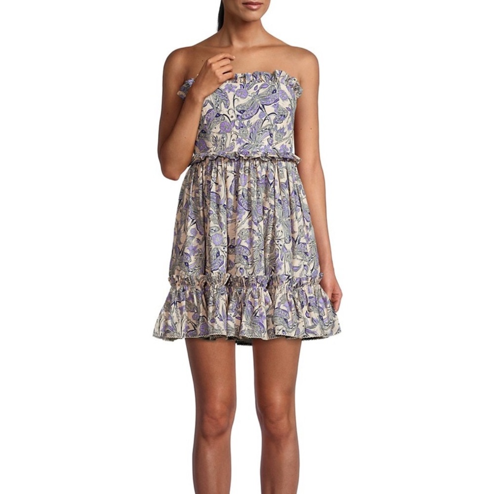 NWT agua bendita Rosa strapless dress